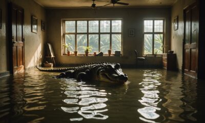 flood brings crocodile intrusion