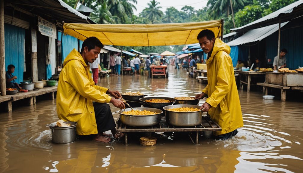 fried food sellers heroically