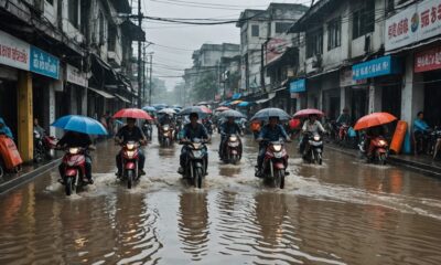 heavy rain causes flooding