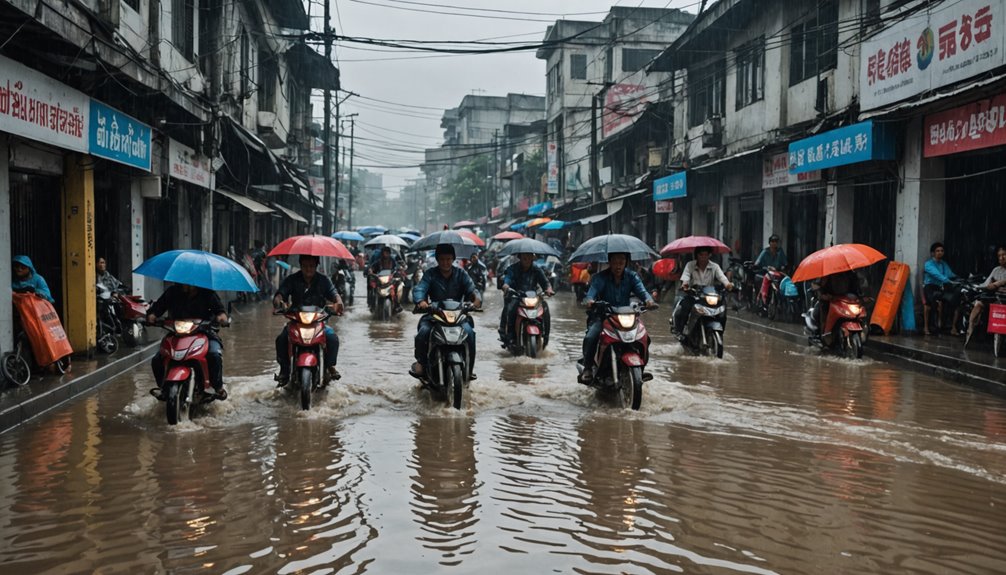 heavy rain causes flooding