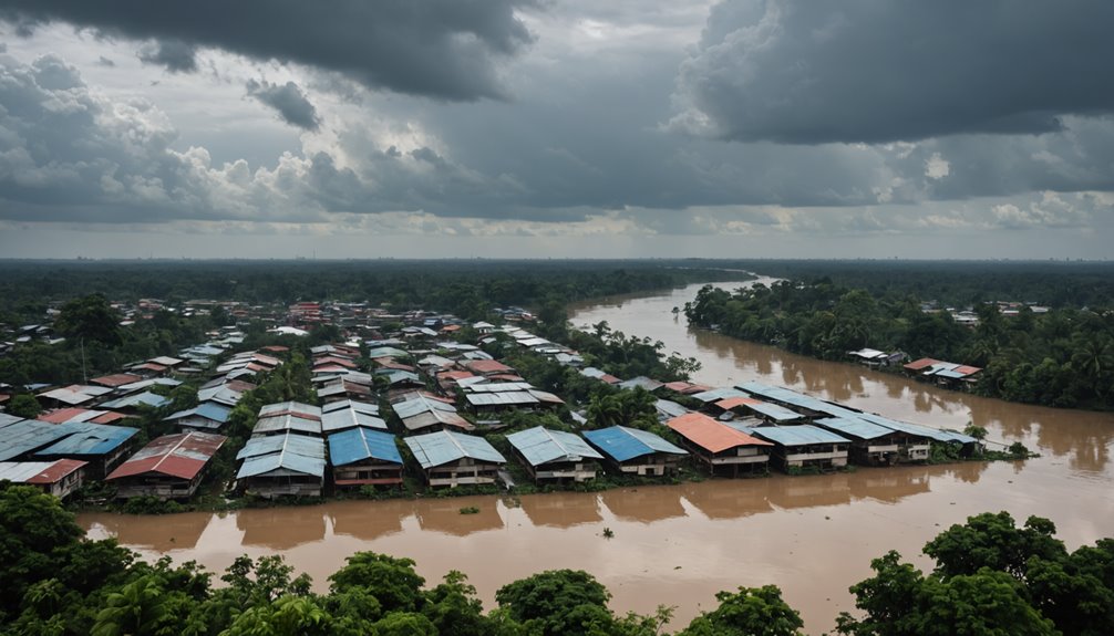 malaysia indonesia border flooding crisis