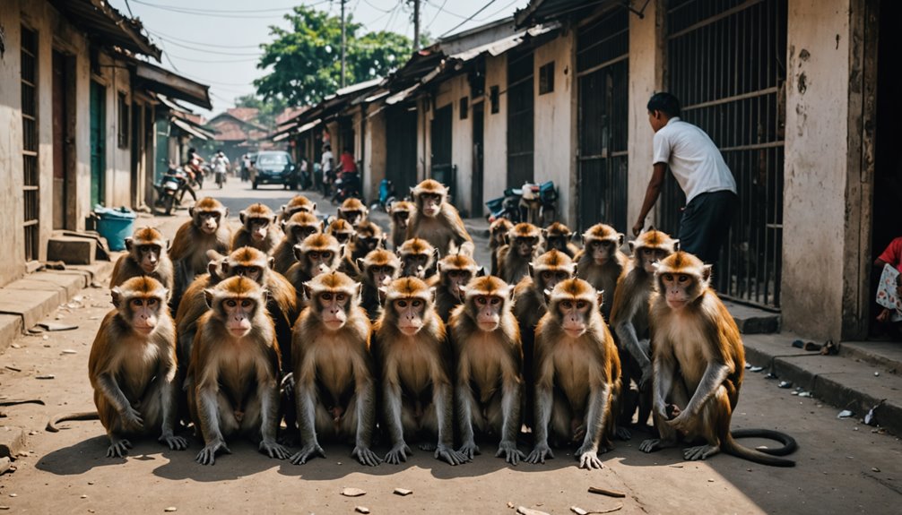 monkeys invade bekasi area