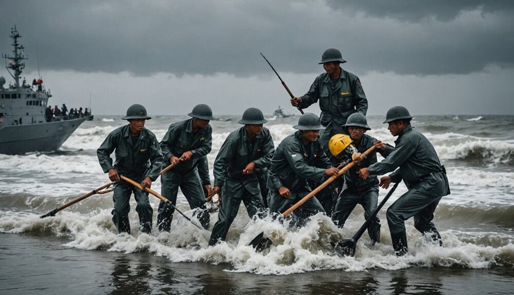 navy and fishermen collaborate