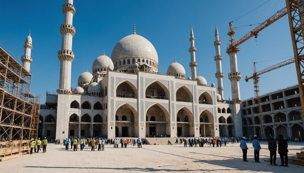 al jabbar mosque construction debt