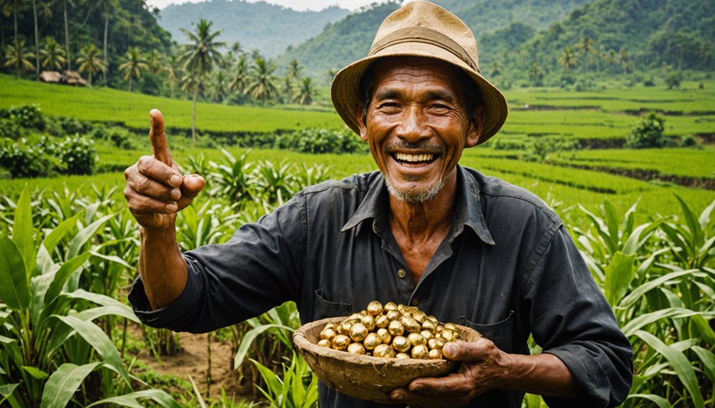 farmer discovers gold overnight