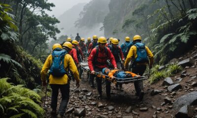 mountain rescue operation team