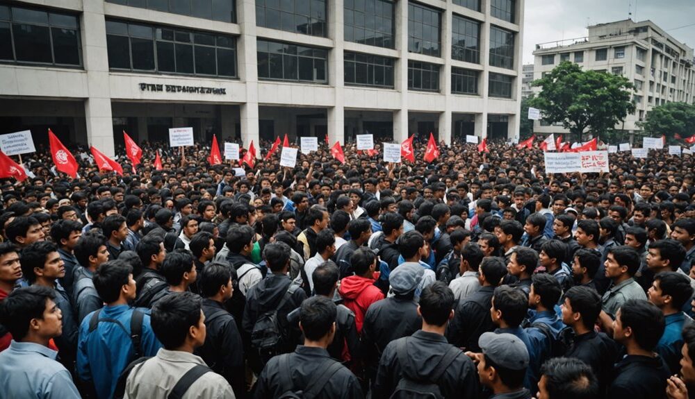 protest against education budget cuts