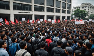 protest against education budget cuts