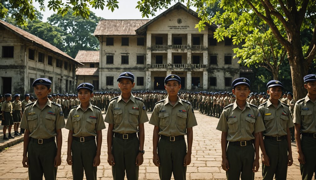 pendidikan militer masuk yang ceria